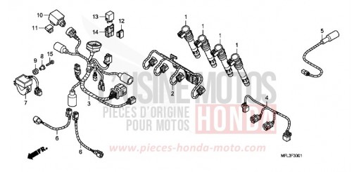 SUB HARNESS (CBR1000RR) CBR1000RR8 de 2008